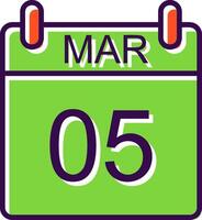 March filled Design Icon vector