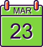 March filled Design Icon vector