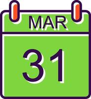 March filled Design Icon vector