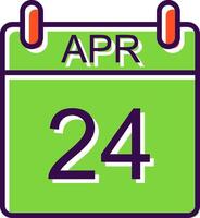 April filled Design Icon vector