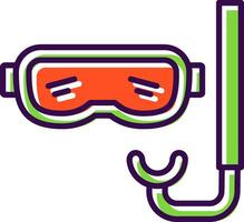 Goggles filled Design Icon vector