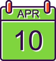 April filled Design Icon vector