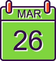 March filled Design Icon vector