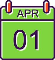 April filled Design Icon vector