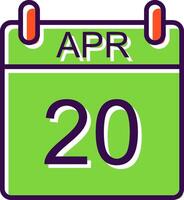 April filled Design Icon vector