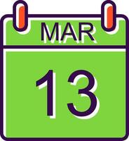 March filled Design Icon vector