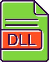 DLL File Format filled Design Icon vector