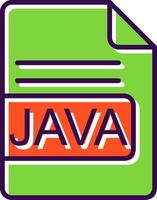 JAVA File Format filled Design Icon vector