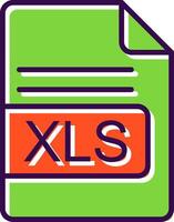 xls archivo formato lleno diseño icono vector