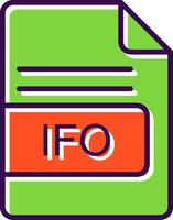 IFO File Format filled Design Icon vector