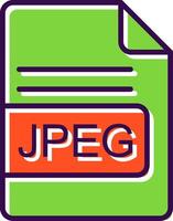 JPEG File Format filled Design Icon vector