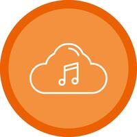 Cloud Line Multi Circle Icon vector