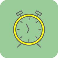 alarma reloj glifo degradado esquina icono vector