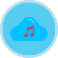 Cloud Flat Multi Circle Icon vector