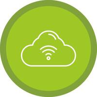 Cloud Line Multi Circle Icon vector