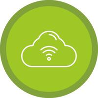 Cloud Line Multi Circle Icon vector