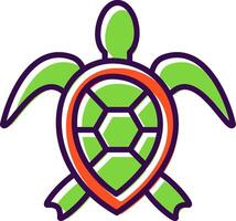 Sea Turtle filled Design Icon vector