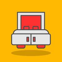 King Size Filled Shadow Icon vector