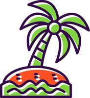 Palm Tree filled Design Icon vector