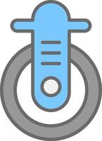 Caster Line Filled Light Icon vector