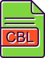 CBL File Format filled Design Icon vector