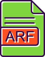 ARF File Format filled Design Icon vector