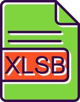 XLSB File Format filled Design Icon vector