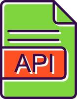 api archivo formato lleno diseño icono vector