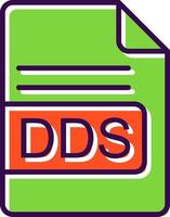 DDS File Format filled Design Icon vector