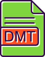 DMT File Format filled Design Icon vector