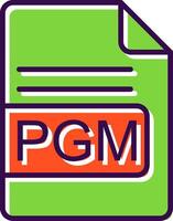 PGM File Format filled Design Icon vector