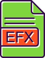 EFX File Format filled Design Icon vector