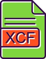 xcf archivo formato lleno diseño icono vector