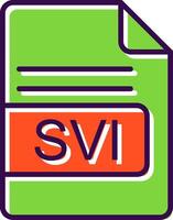 SVI File Format filled Design Icon vector