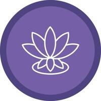 Lotus Line Multi Circle Icon vector