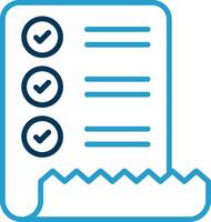 Check List Line Blue Two Color Icon vector