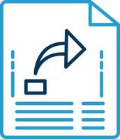 Forward Line Blue Two Color Icon vector