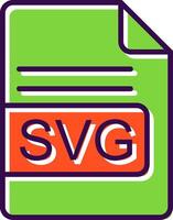 SVG File Format filled Design Icon vector