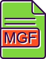 MGF File Format filled Design Icon vector