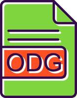 ODG File Format filled Design Icon vector