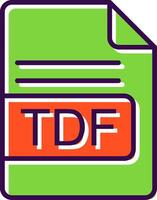 tfd archivo formato lleno diseño icono vector