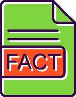 FACT File Format filled Design Icon vector