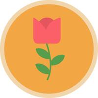 Flower Flat Multi Circle Icon vector