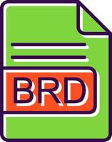 BRD File Format filled Design Icon vector