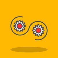 Devops Filled Shadow Icon vector