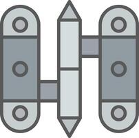Hinge Line Filled Light Icon vector