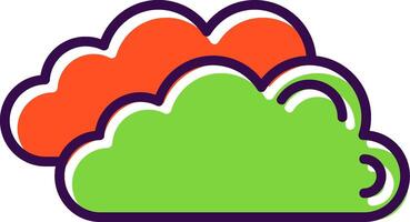 Clouds filled Design Icon vector