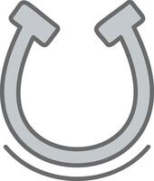 Horseshoe Line Filled Light Icon vector