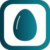 Egg Glyph Gradient Corner Icon vector