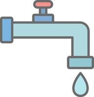 Faucet Line Filled Light Icon vector